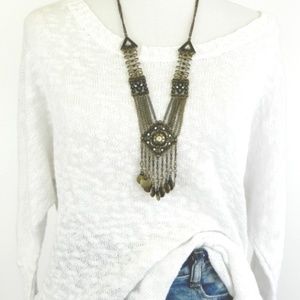 Fresh Produce XS/S White Knit 3/4 sleeve Light Swe